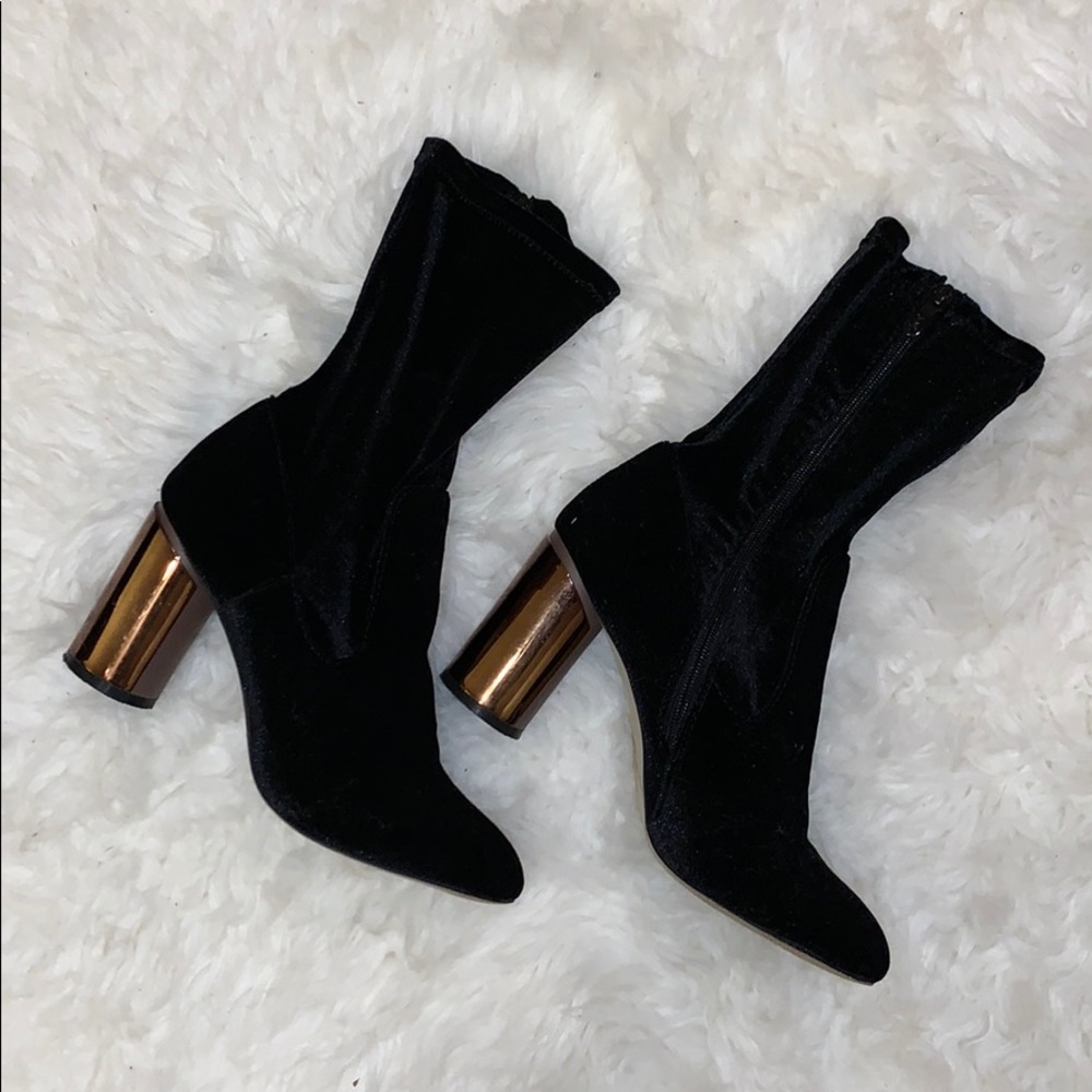 Sleek & Trendy Velvet Sock Boots